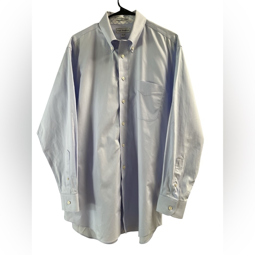 Paul Fredrick lavender long sleeve non iron button down dress shirt